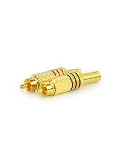 Detalhes do produto Plug RCA Niquel Dourado 6mm KIT 10 PEÇAS